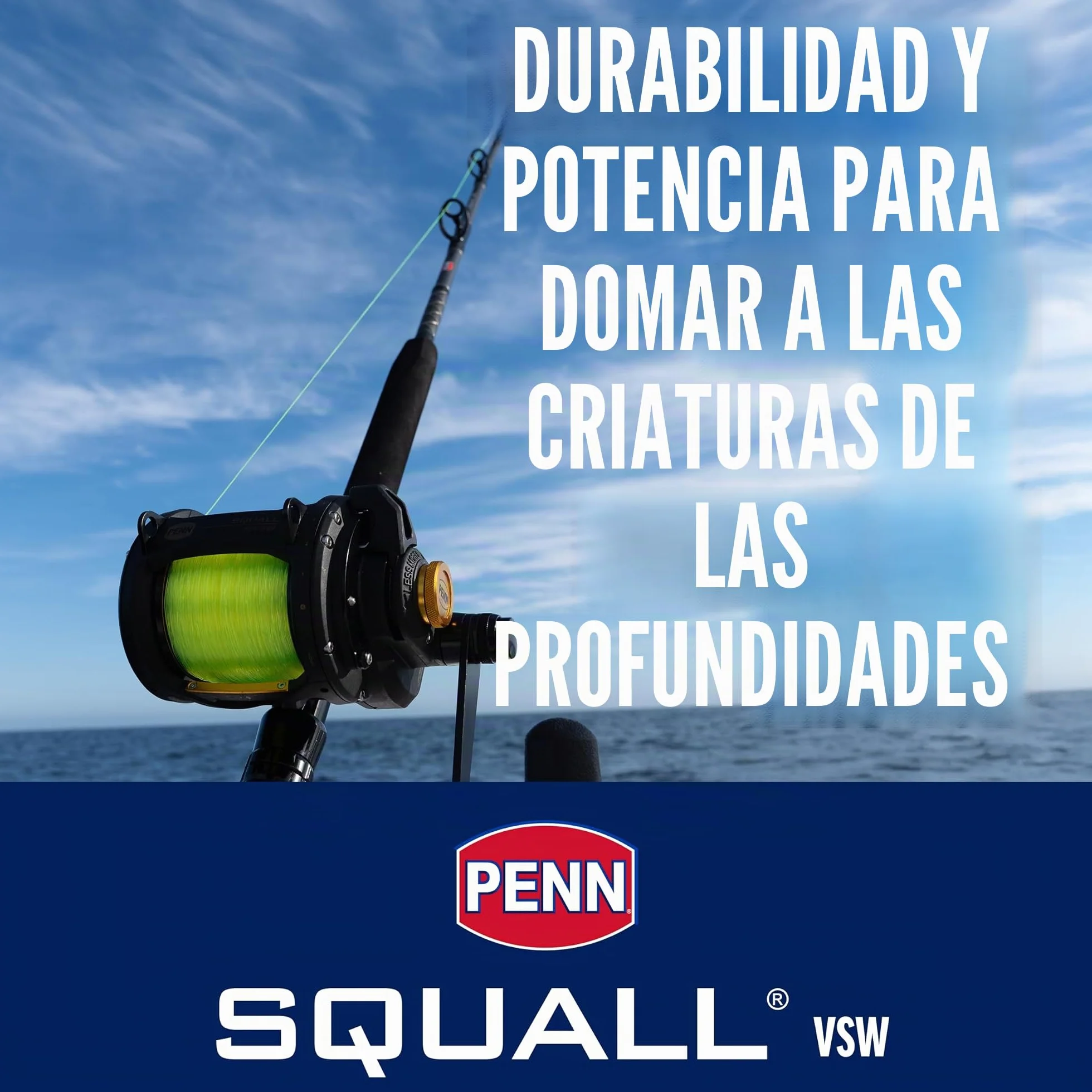 Penn Squall - Carrete de Pesca (2 velocidades)