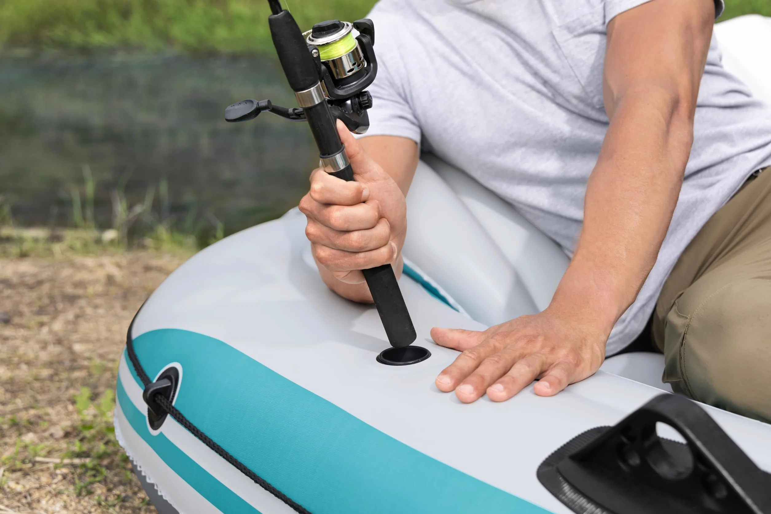 Bestway | Hydro-Force Adventure Elite X5 Inflatable Raft Set| Inflatable Boat with Hand Pump, Oars, Seats, Gear Pouch, Carry Bag | Five-Seater
