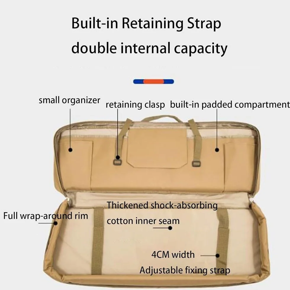 Bolsa Táctica para Rifle, Fundas De Rifle para 2 Rifles Y 2 Pistolas,para Rifle para Caza Campo De Tiro,Bolsa para Armas Largas De Estilo Militar,Articulos De Caza