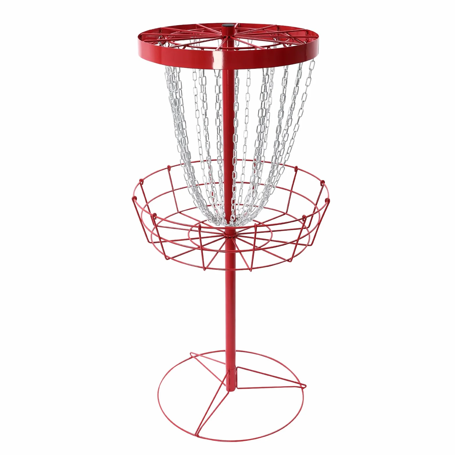 Cesta de golf de disco, altura 132 cm, cadena de doble capa, portátil, portátil, cesta de golf de disco para principiantes, personas mayores