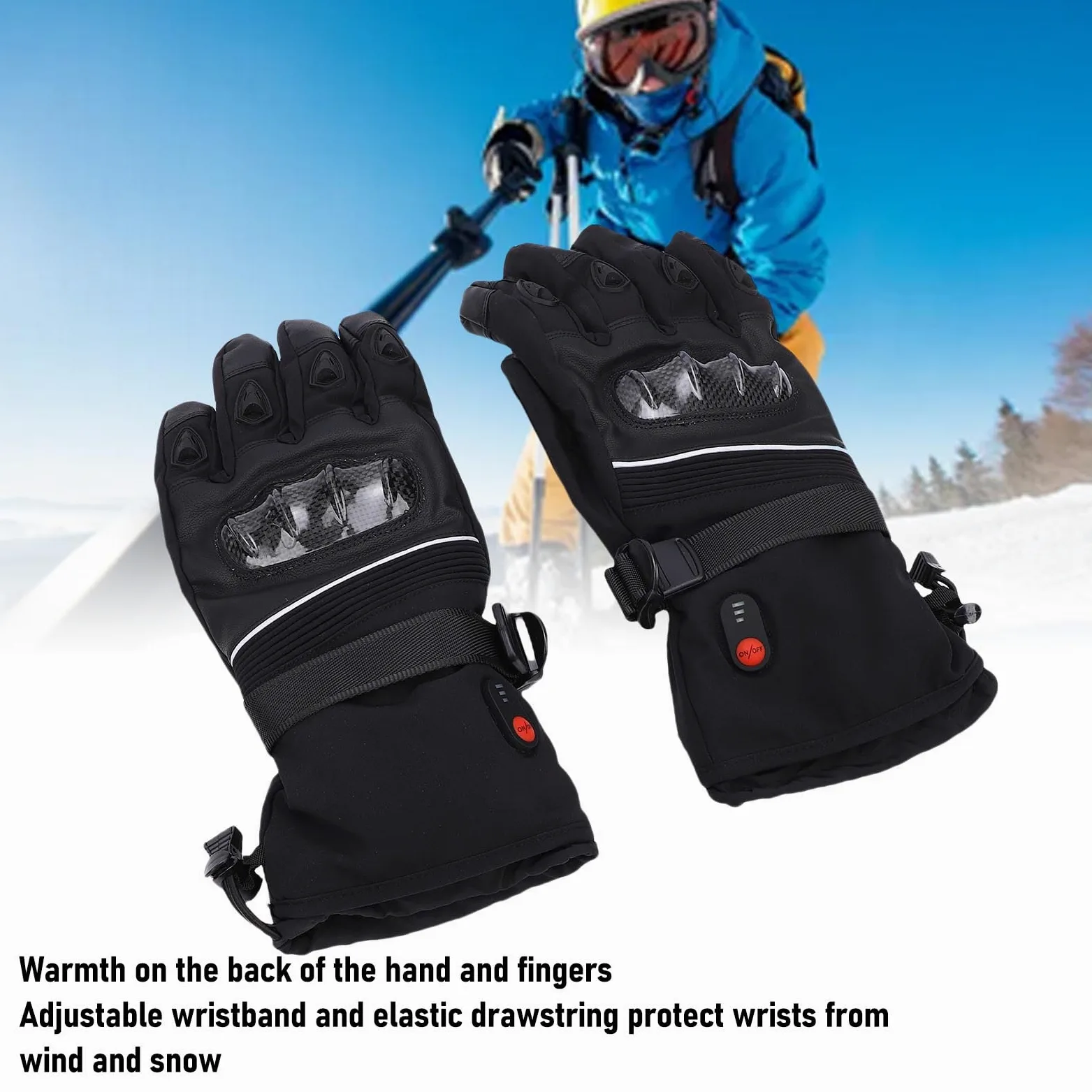 Calentados para Hombres y Mujeres, Recargables a Prueba de Viento WeatherShield Pantalla Táctil de esquí Calentados para Invierno Al Aire Trabajo Pesca Senderismo Camping