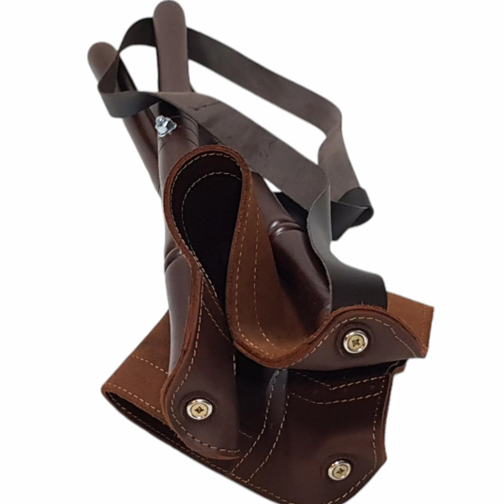 Silla para perdigón, Patas de Madera y culera de Cuero, con Correa para el Transporte (50CM)