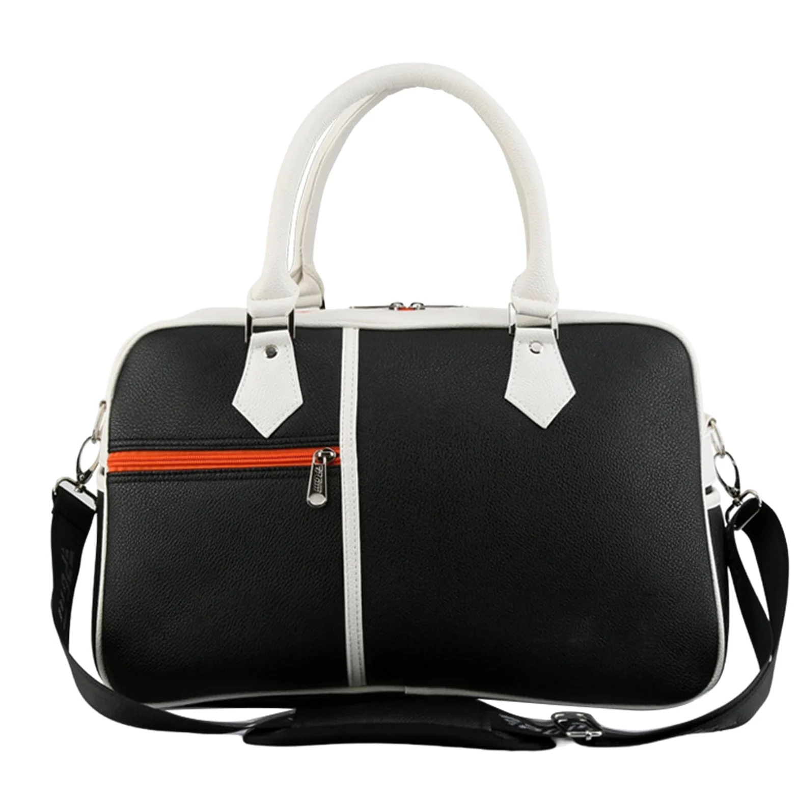 Bolsa de Lona de PU, Bolsa Deportiva de Viaje con Patrón de Lichi con Compartimento para Zapatos, Correa Desmontable para Gimnasio, Entrenamiento y Fitness (Negra)