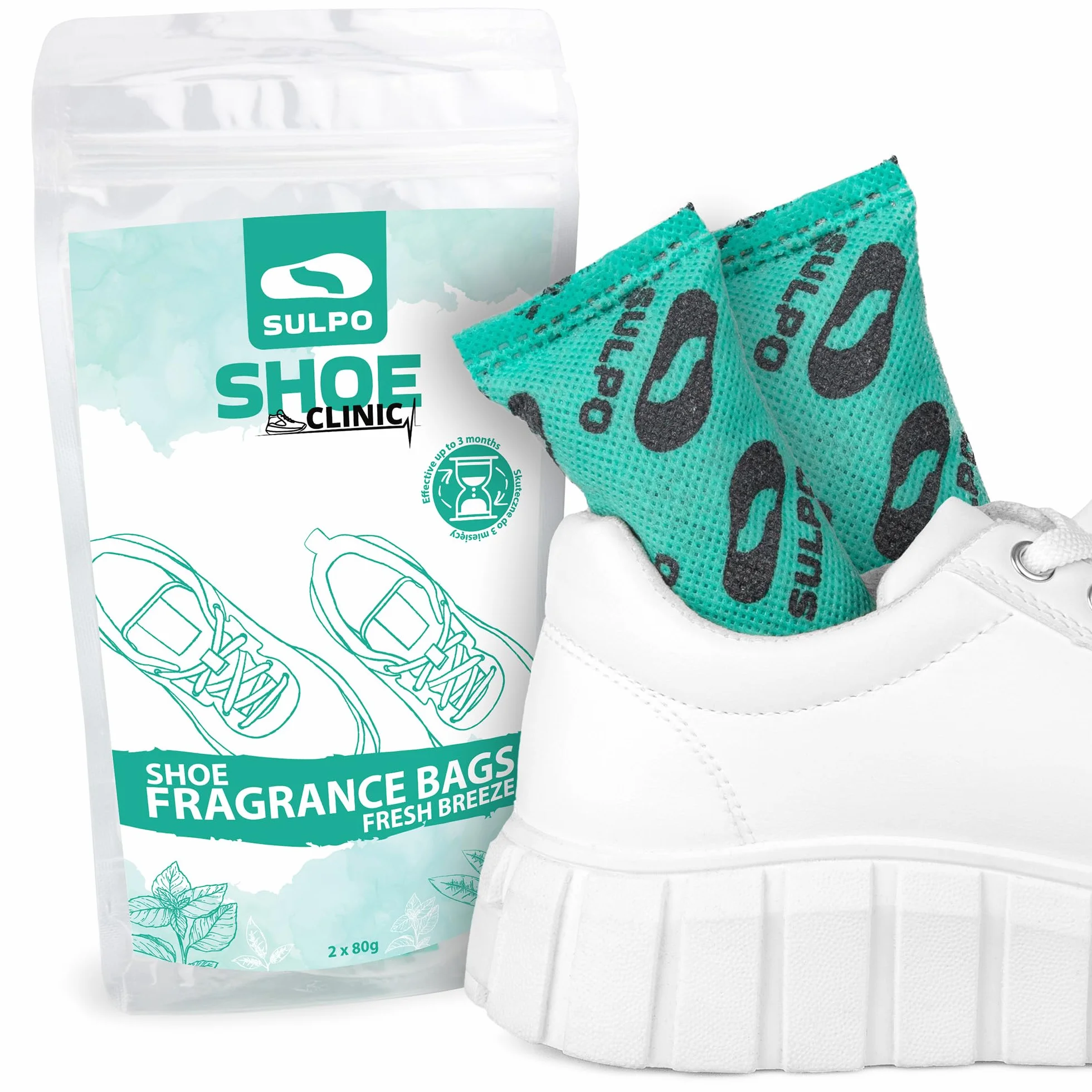 Sulpo Desodorante Zapatos en Bolsitas Absorbe Olores Calzado Zapatillas 1 Par
