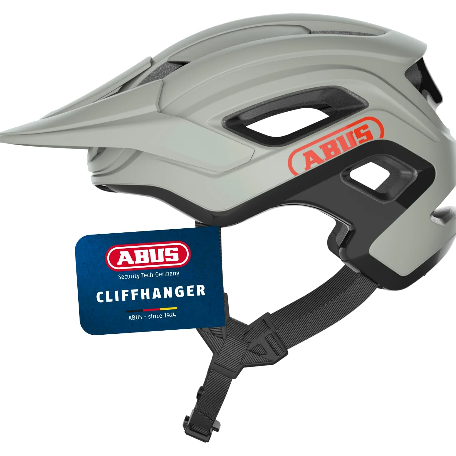 ABUS Cliffhanger MTB Helmet - Bike Helmet for demanding Trails - with Large Ventilation Openings & TriVider Strap System - for Men and Women