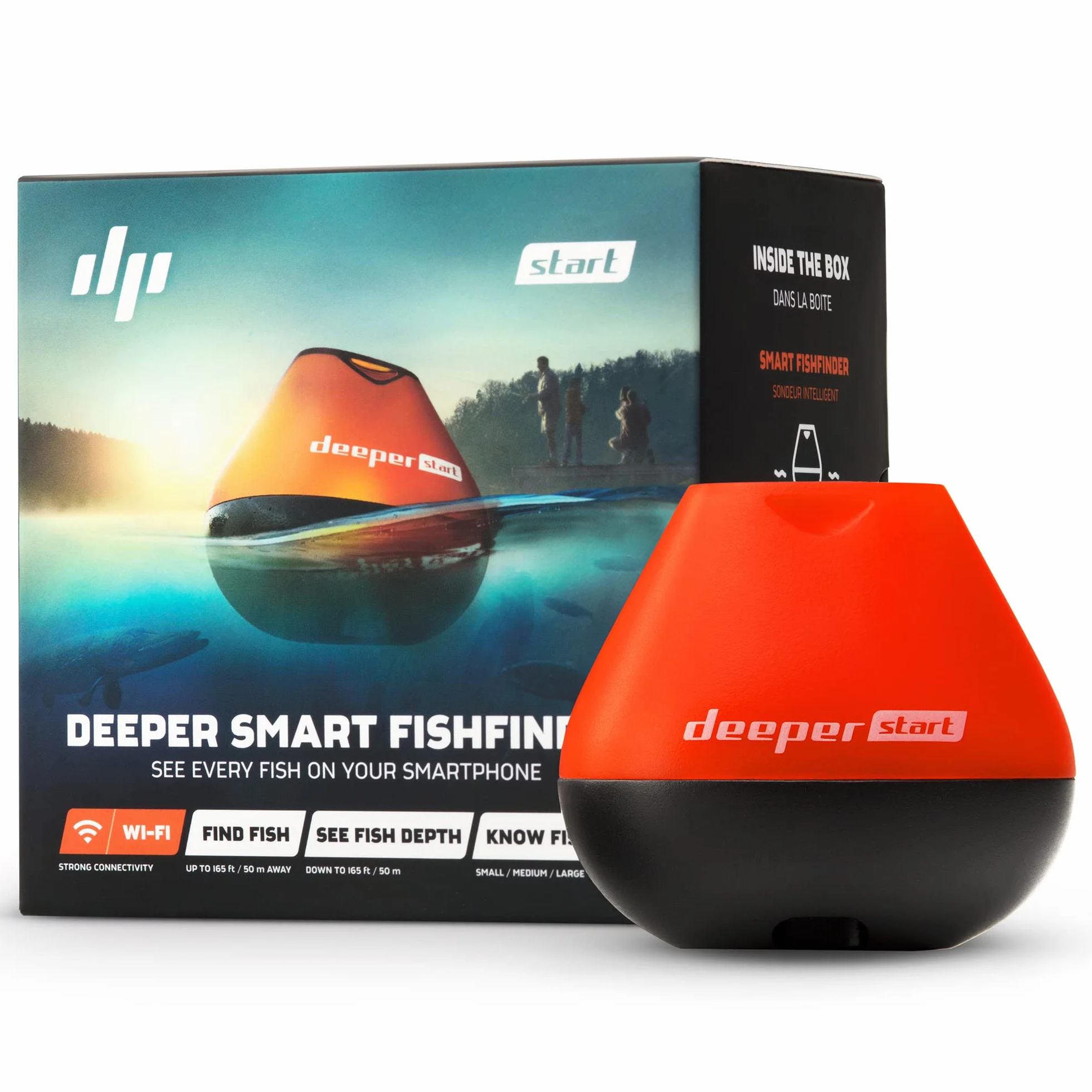 Deeper Start Sonda de Pesca Portátil con WiFi Detector Radar de Peces