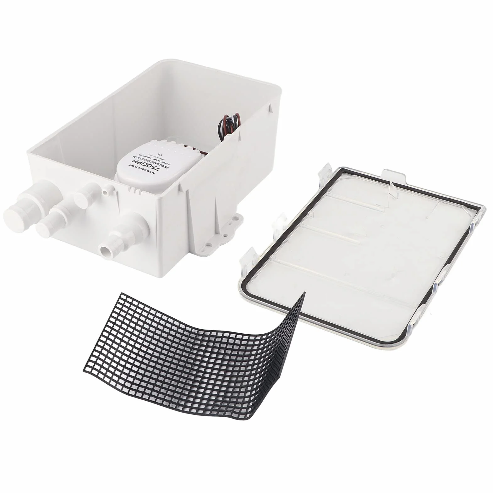 Bomba De Sumidero Para Ducha 750GPH Con Flotador Automático Y Múltiples Entradas DC 12V/24V Para Barcos Y Yates Compatible Con Y Rule Ideal Para Drenaje De Aguas Residuales