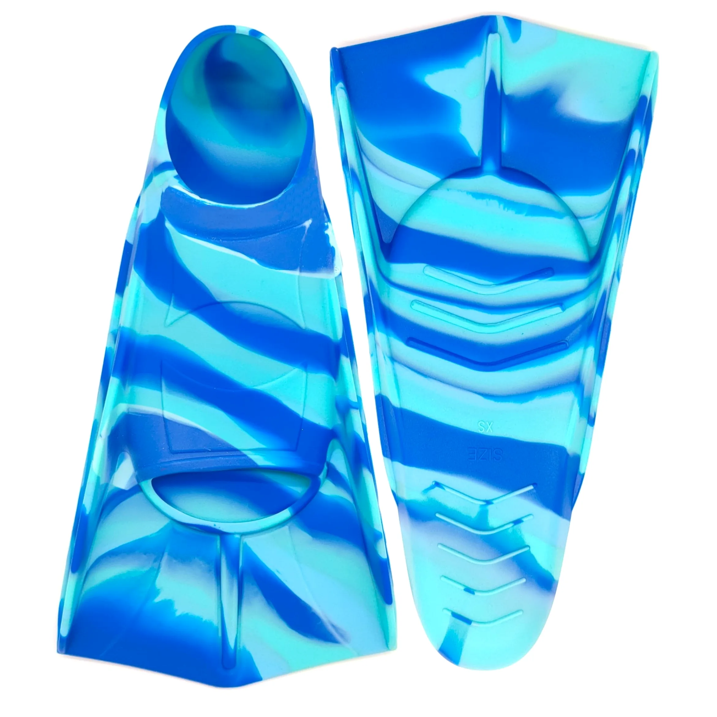Cómodas aletas de entrenamiento de silicona flexibles para esnórquel y natación
