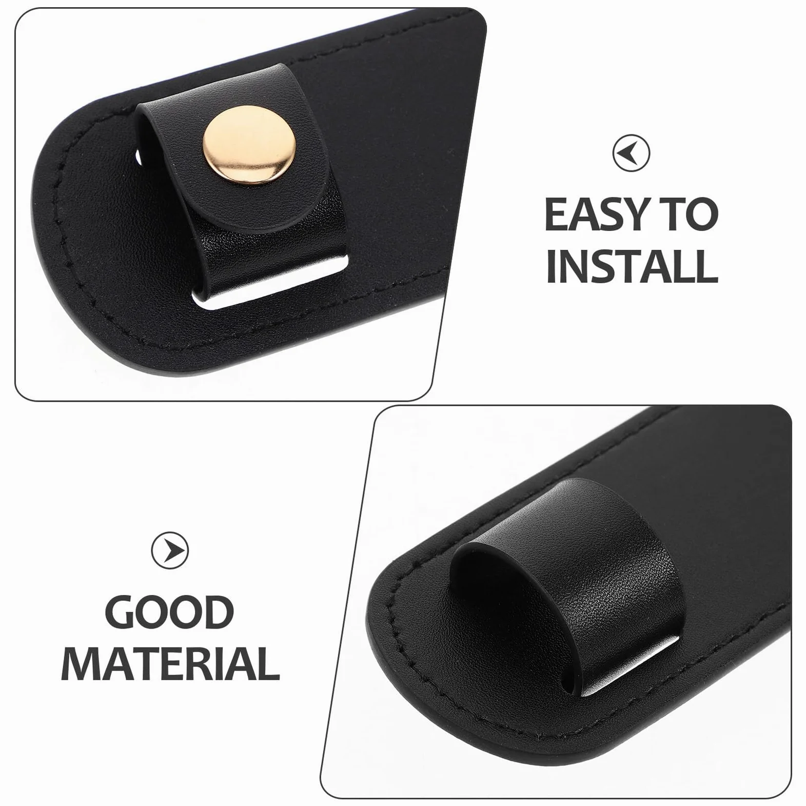 Almohadillas Antideslizantes para Correas de Bolso en PU Negro, Diseño de Alivio de Presión, Fácil Instalación, 2 Piezas para Tote y Mochila en Actividades al Aire Libre