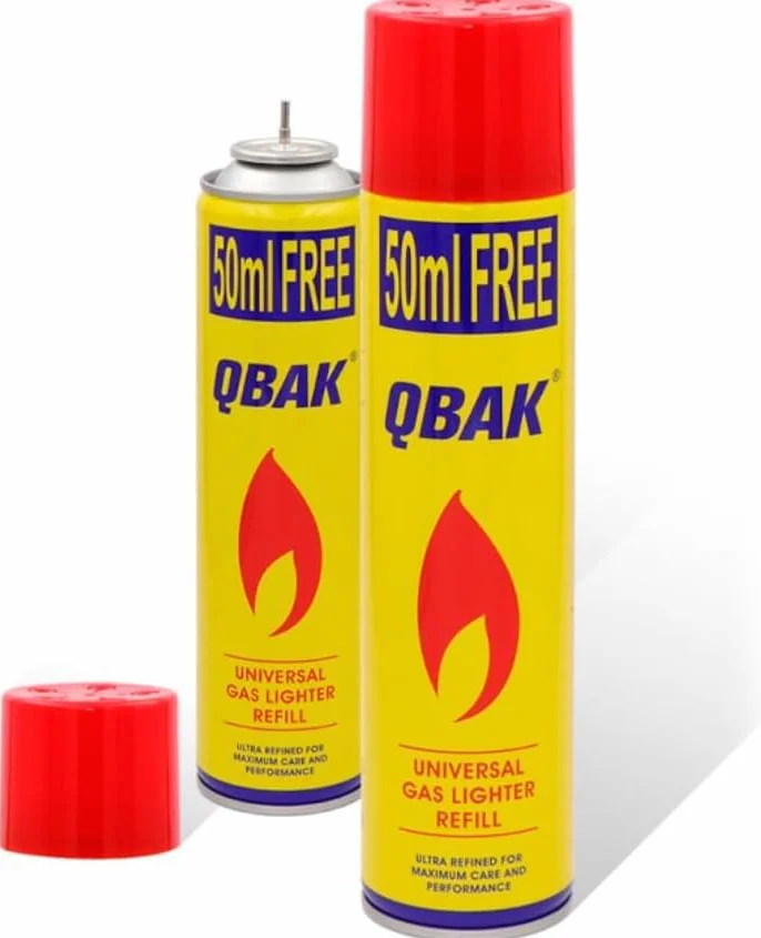 Gas para Mecheros 300 ml con 5 Adaptadores Recargar Encendedores