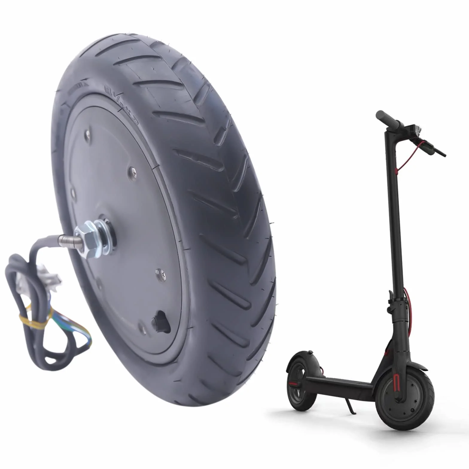36V 350W motor de patinete eléctrico patinete rueda motor sin escobillas DC motor neumático inflable rueda para Xiaomi M365/M365 PRO patinete eléctrico