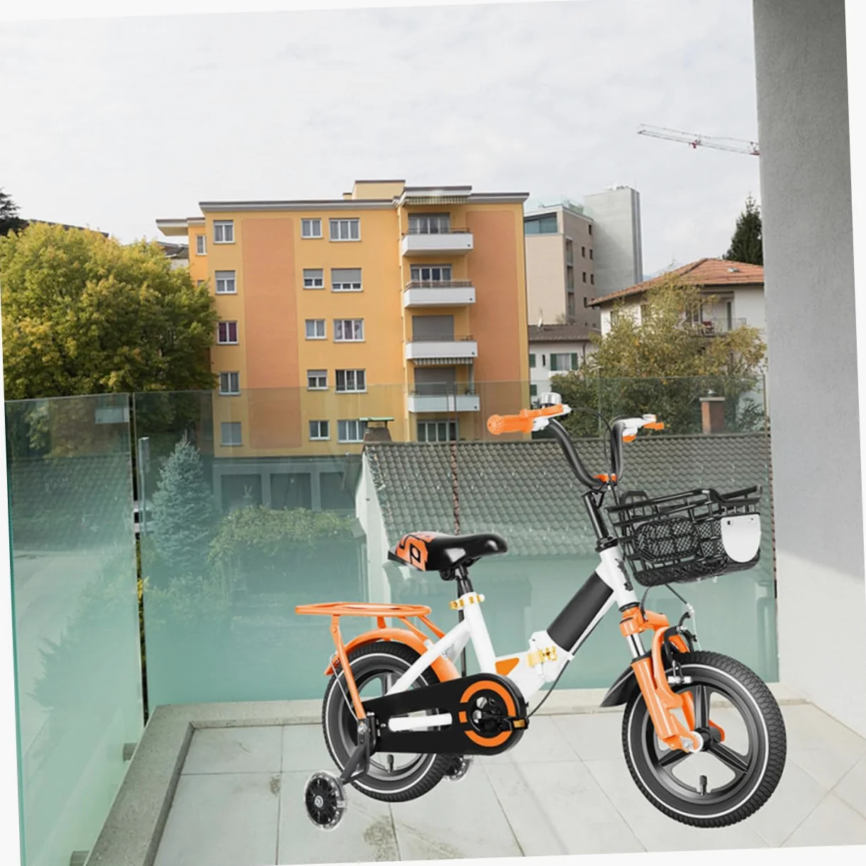 KOMBIUDA 2 Pares de Ruedas de Entrenamiento para Bicicleta Infantil, Desmontables, Asistencia de Equilibrio, Acero al Carbono y PU, para Niños y Niñas