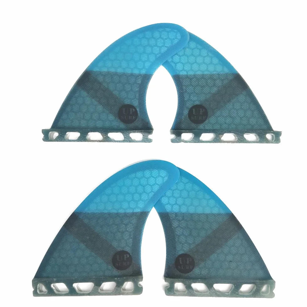 UPSURF Tabla de Surf Quad Future Aletas Fibra de Vidrio Cuatro Aletas Thruster Set Tener Panal