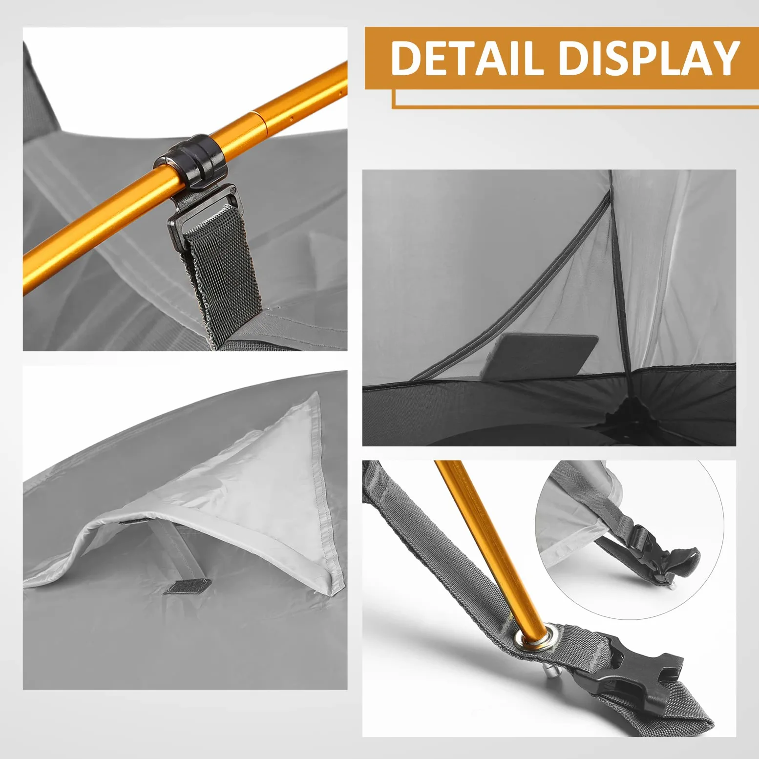 Bessport Tienda de campaña para 1/2 persona, impermeable, dos puertas, fácil instalación, ligera para exteriores, senderismo, montañismo, viajes