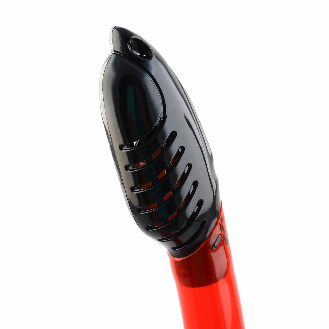 Ruilogod Set de snorkel seco Conjunto de correa ajustable Sin marco de buceo Gafas Gafas Snorkel Tube Rojo