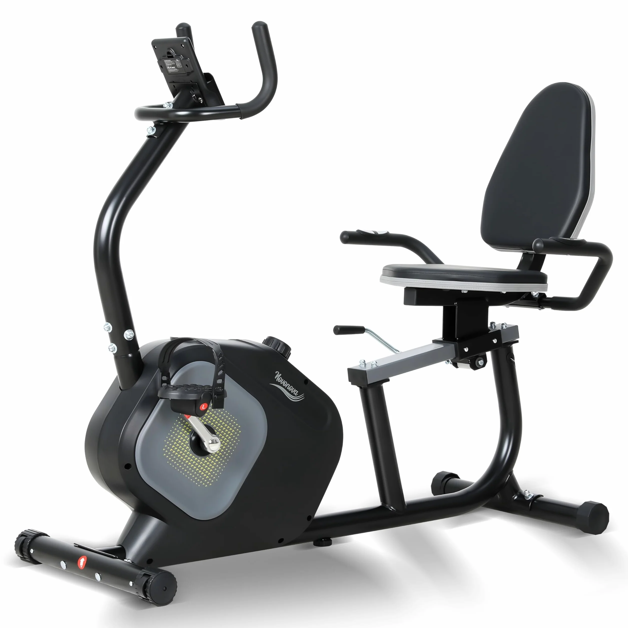 Bicicletas Estaticas Rehabilitacion, Bicicleta Estatica con Respaldo con 16 Niveles de Resistencia, Sensor de Pulso,Bici Estatica con Pedaleo silencioso,Ruedas de Transporte Exercise Bike