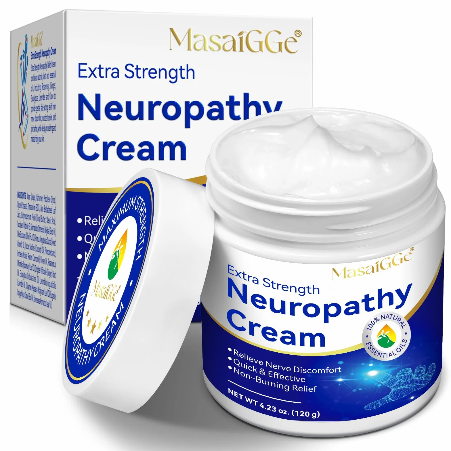 Crema para Neuropatía 120g Alivio Dolor Nervioso Reduce Hormigueo Entumecimiento con Árnica Aloe Vera y Vitamina B6