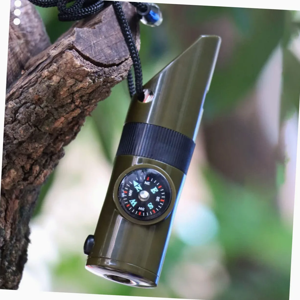 BESPORTBLE Brújula Silbato Brújula para Collar De Supervivencia Cordones Radio Cerillas De Tiro con Arco Silbato De Supervivencia Portátil Silbato De Supervivencia Al Aire Libre Silbatos De