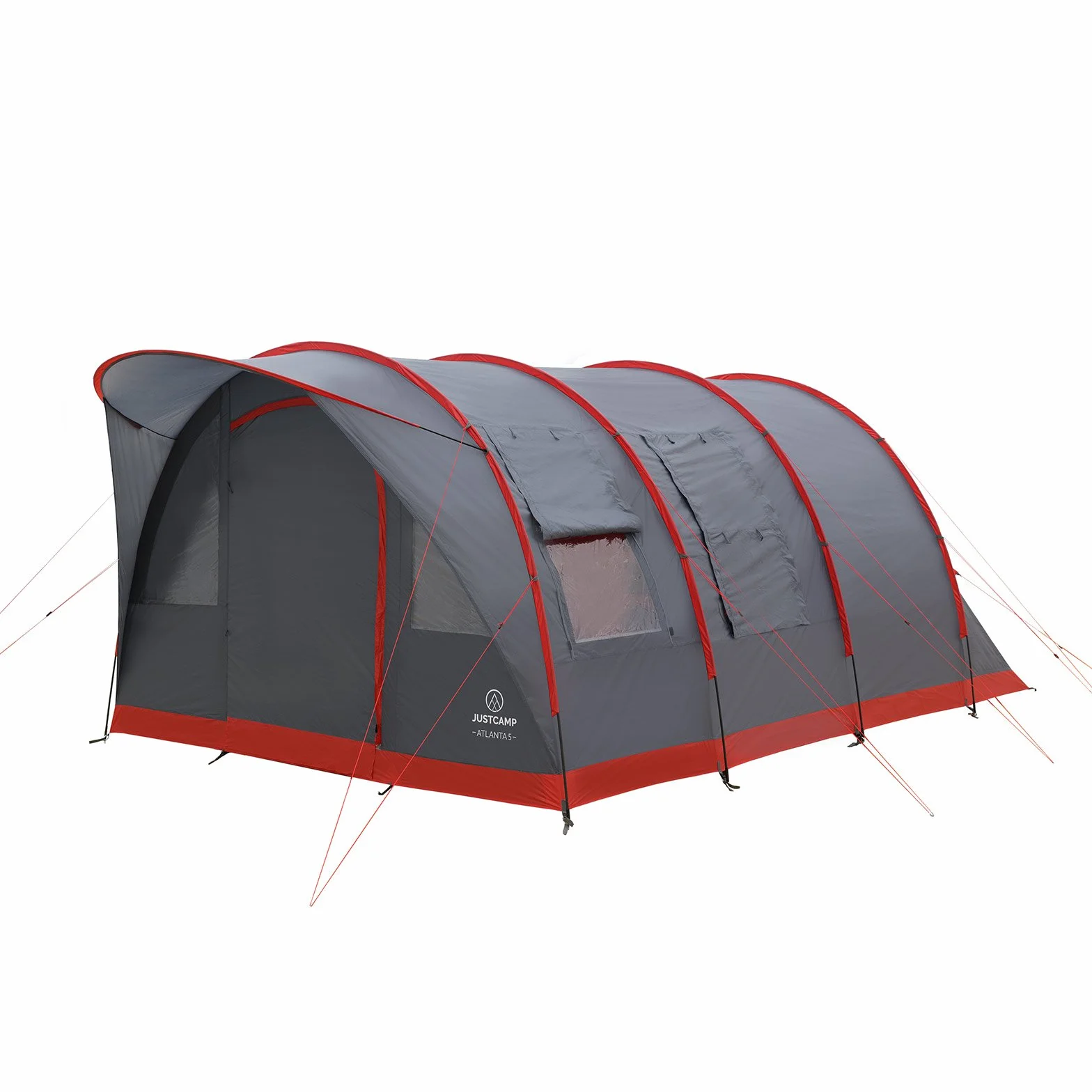 JUSTCAMP Atlanta 3, 5, 7 Personas, Tienda de Camping Familiar, Tienda Tunel, toldo y Piso
