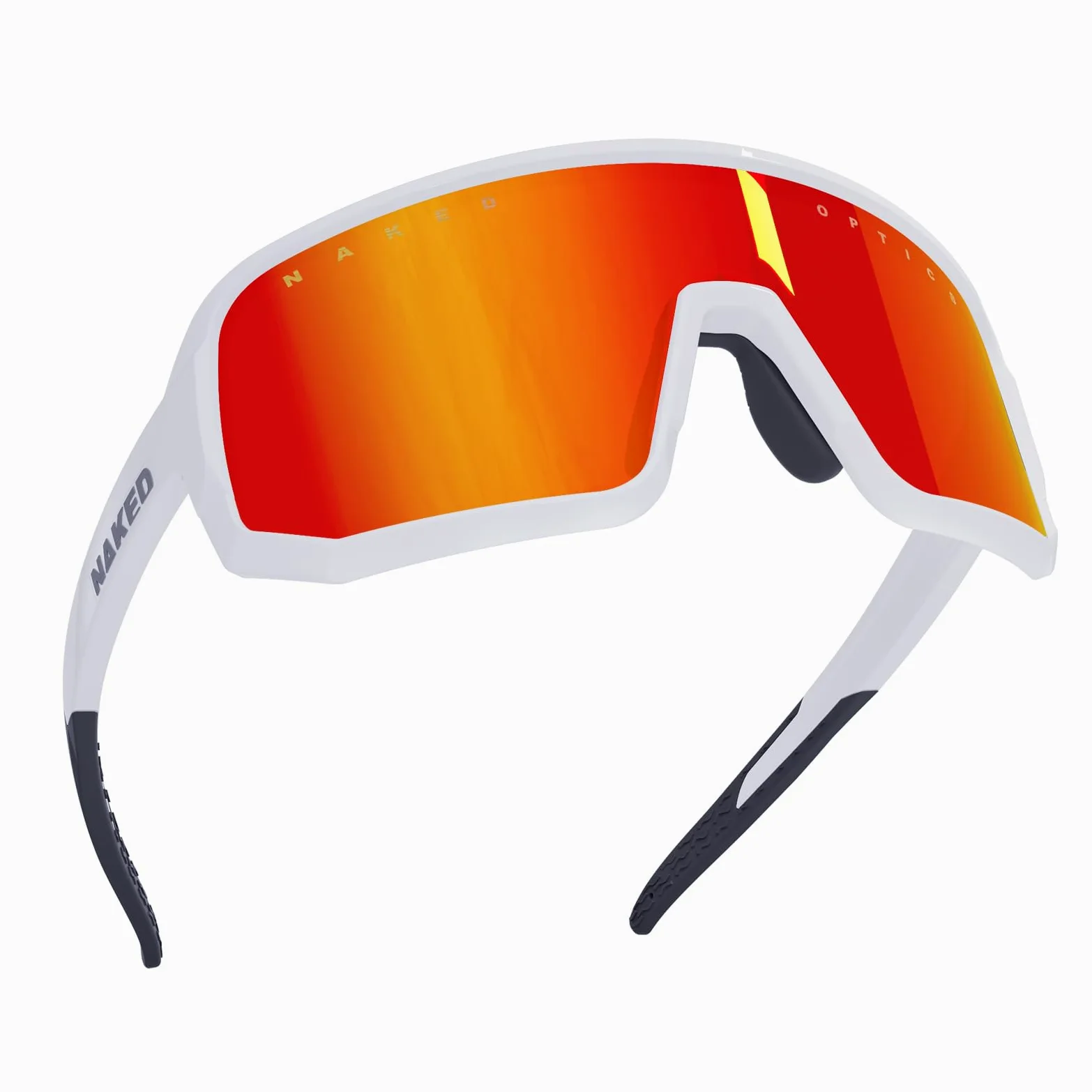 NAKED Optics Gafas Running Mujer & Hombre VOLT – Gafas Sol Deportivas con montura robusta TR-90 – Anteojos antideslizante con protección UV 400 y lentes intercambiables