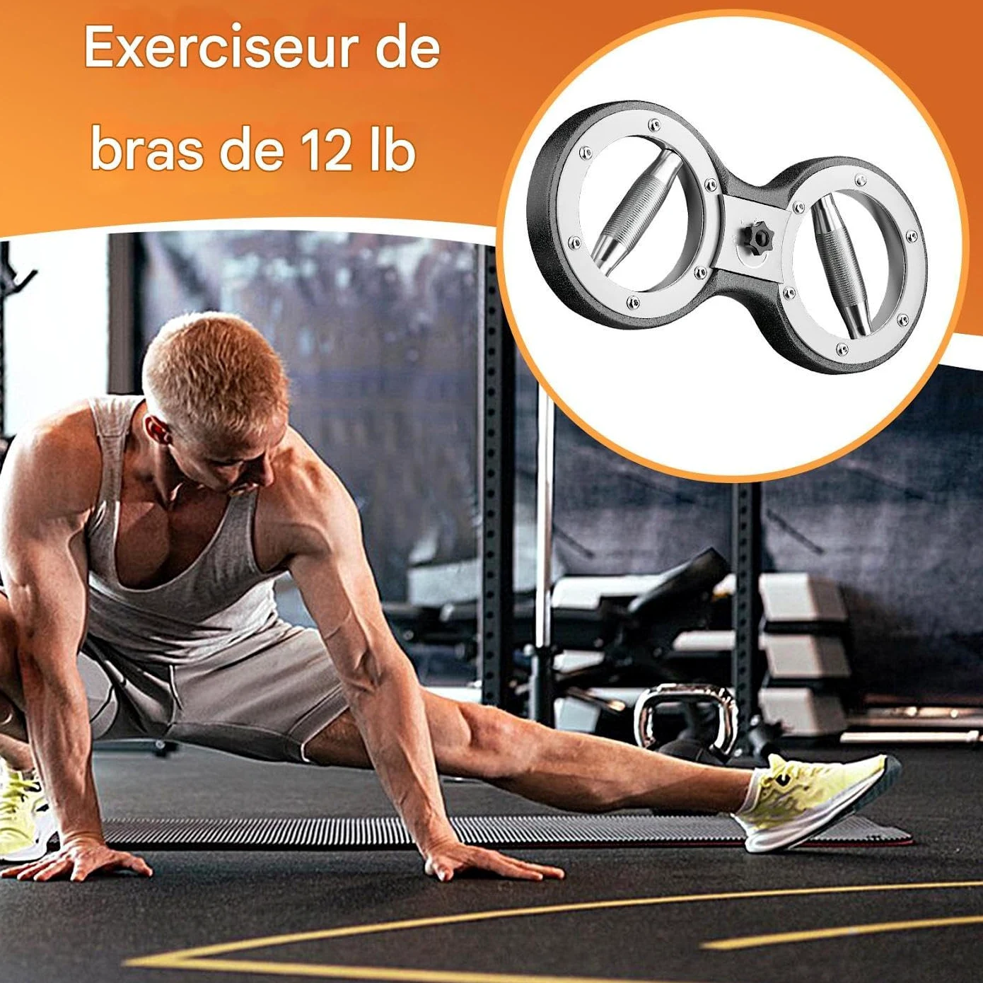 Ejercitador De Antebrazos Fortalecedor de Manos Entrenamiento de Agarre | Entrenador De Brazos De 5,4 Kg Y Fortalecedor De Agarre Accesorios Para Entrenamiento De Fuerza Y Pecho Gimnasio E