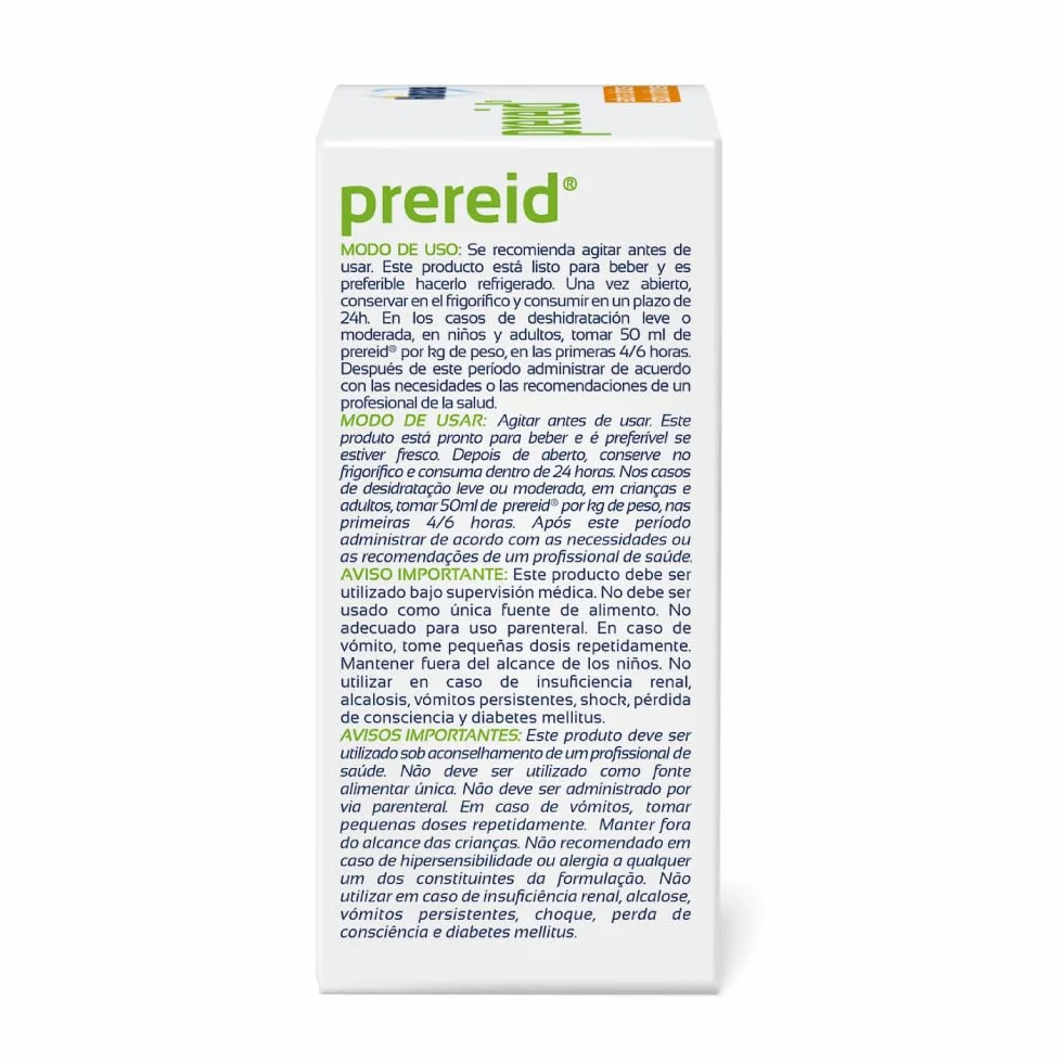Prereid solución de rehidratación oral para niños y adultos 3 pouches 250ml