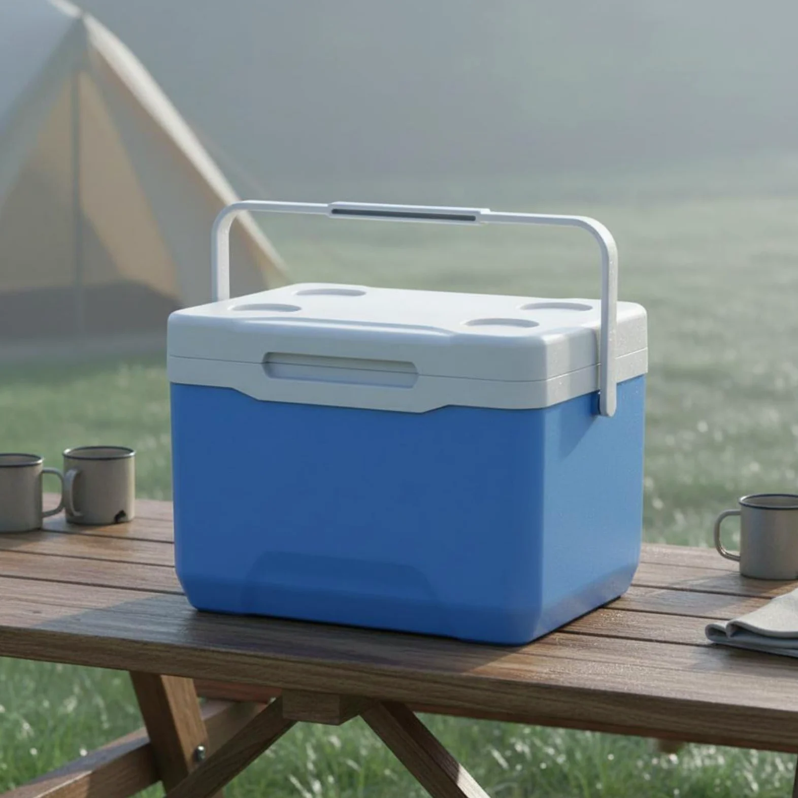 Homyl Portátil Caja de Hielo Contenedor Térmico Nevera Transportable Almacenamiento Aislante con Revestimiento Apto para