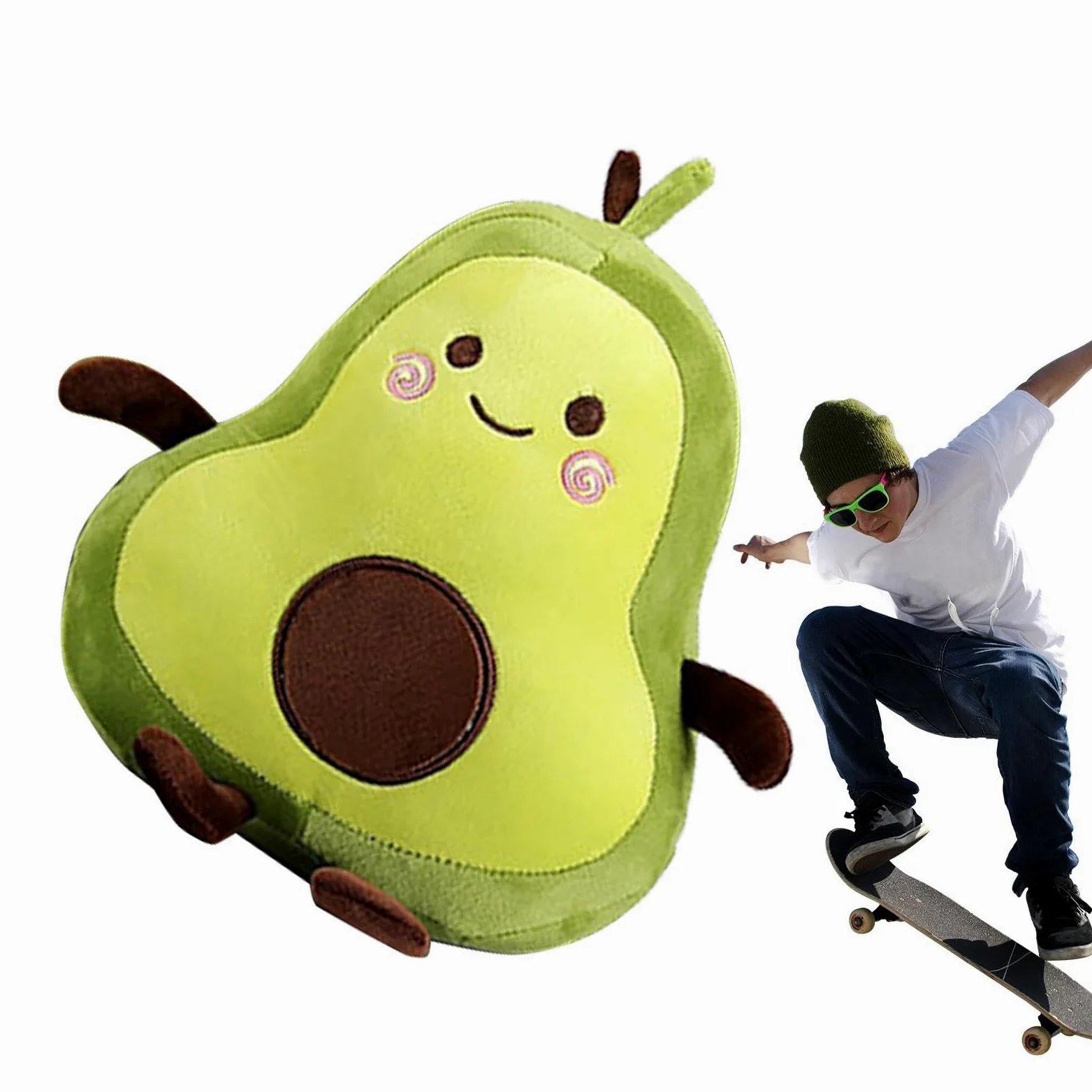 Patines de Patinaje, Almohadillas de esquí de Aguacate | almohadillas de esquí ergonómicas de dibujos animados, almohadillas de protección de patines cómodas, almohadillas de patín d