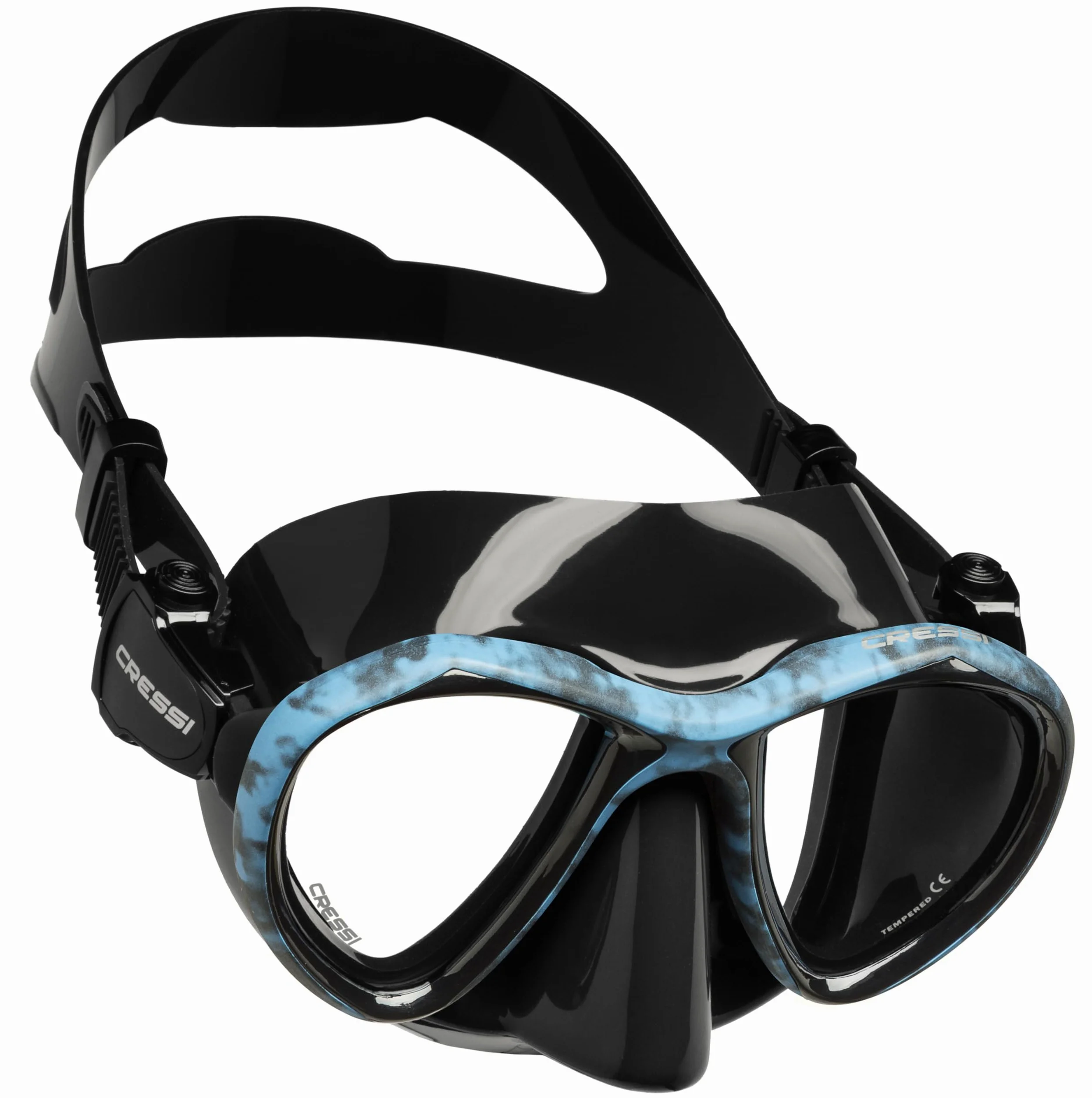 Cressi Máscara de bajo Volumen para fotógrafo de Buceo Libre para Adultos con Falda de Silicona - Calidad Metis Desde 1946