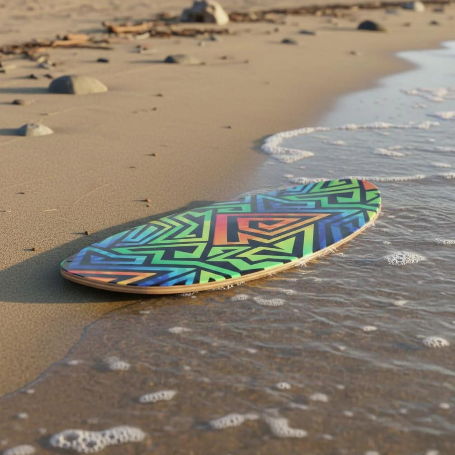 Tabla de Skimboard Ligera Tabla de Playa Madera Deporte Acuático