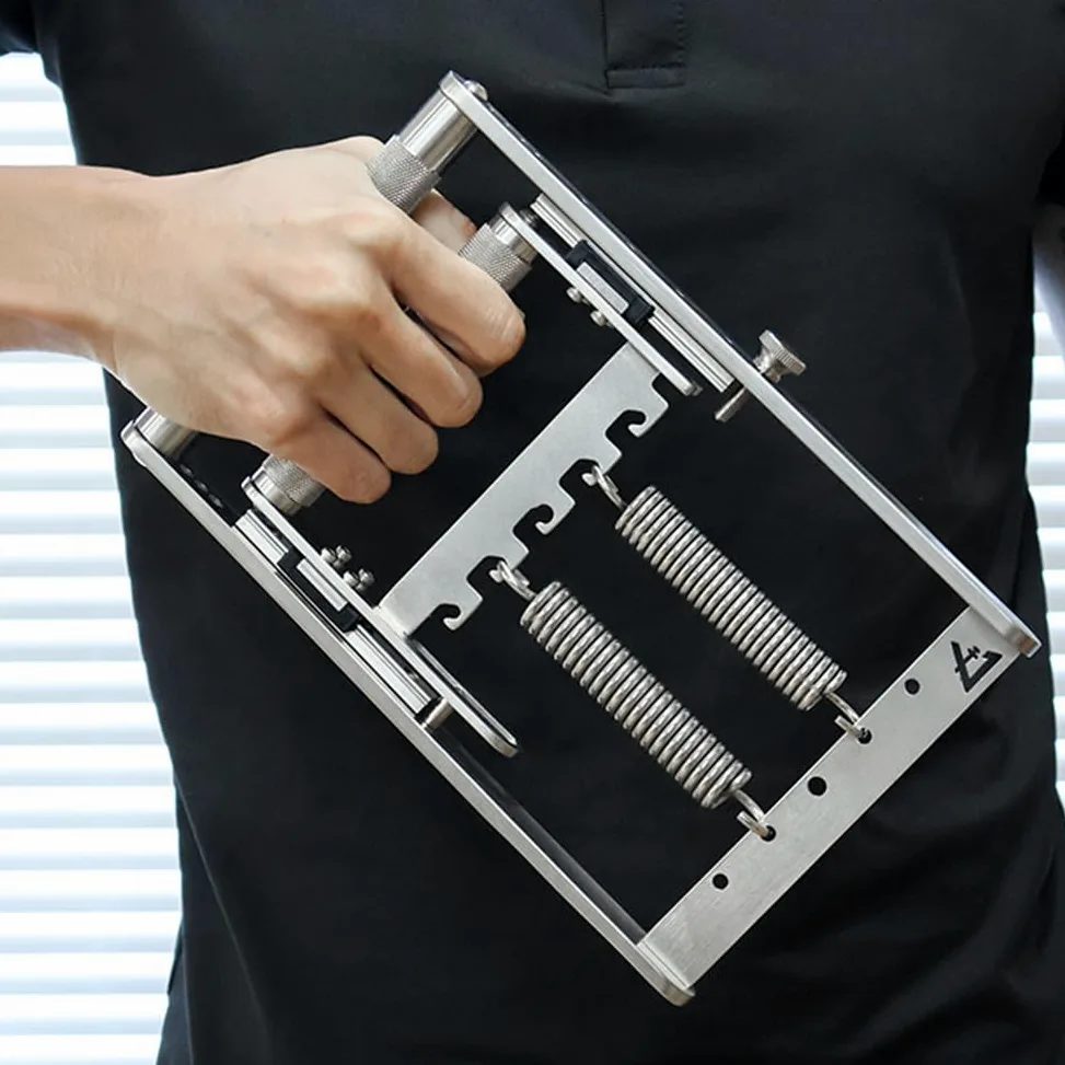 Fortalecedor de agarre de mano para fuerza muscular de muñeca, antebrazo y dedo. Agarre ajustable de 4 a 30 mm, soporta hasta 330 libras
