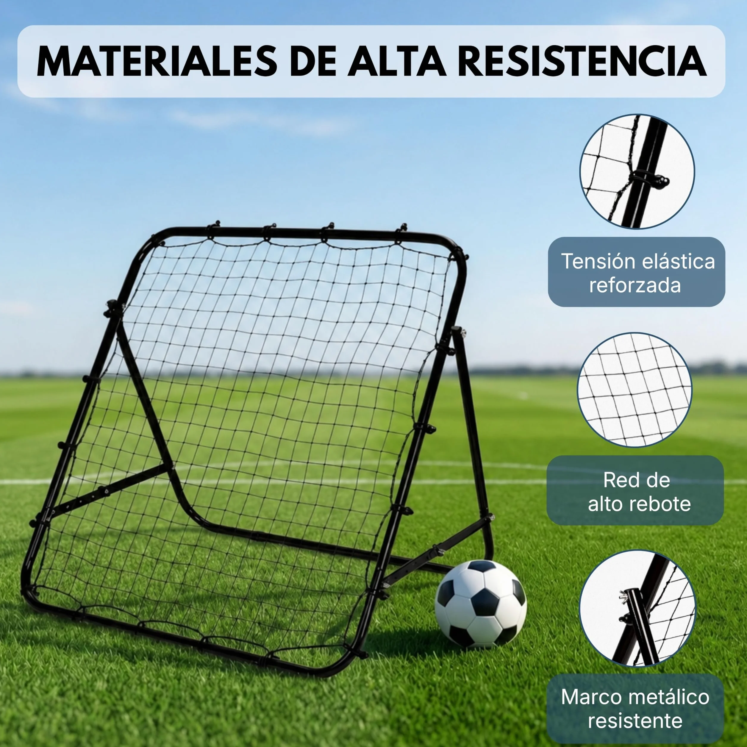 Red de Rebote Ajustable para Fútbol