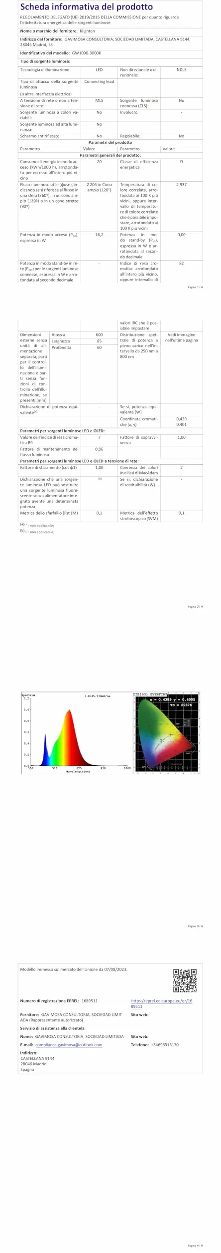 Klighten Luz Espejo Baño LED 60cm 20W 2000LM Apliques Moderno 110-240V 3000K Blanco Cálido Cromo