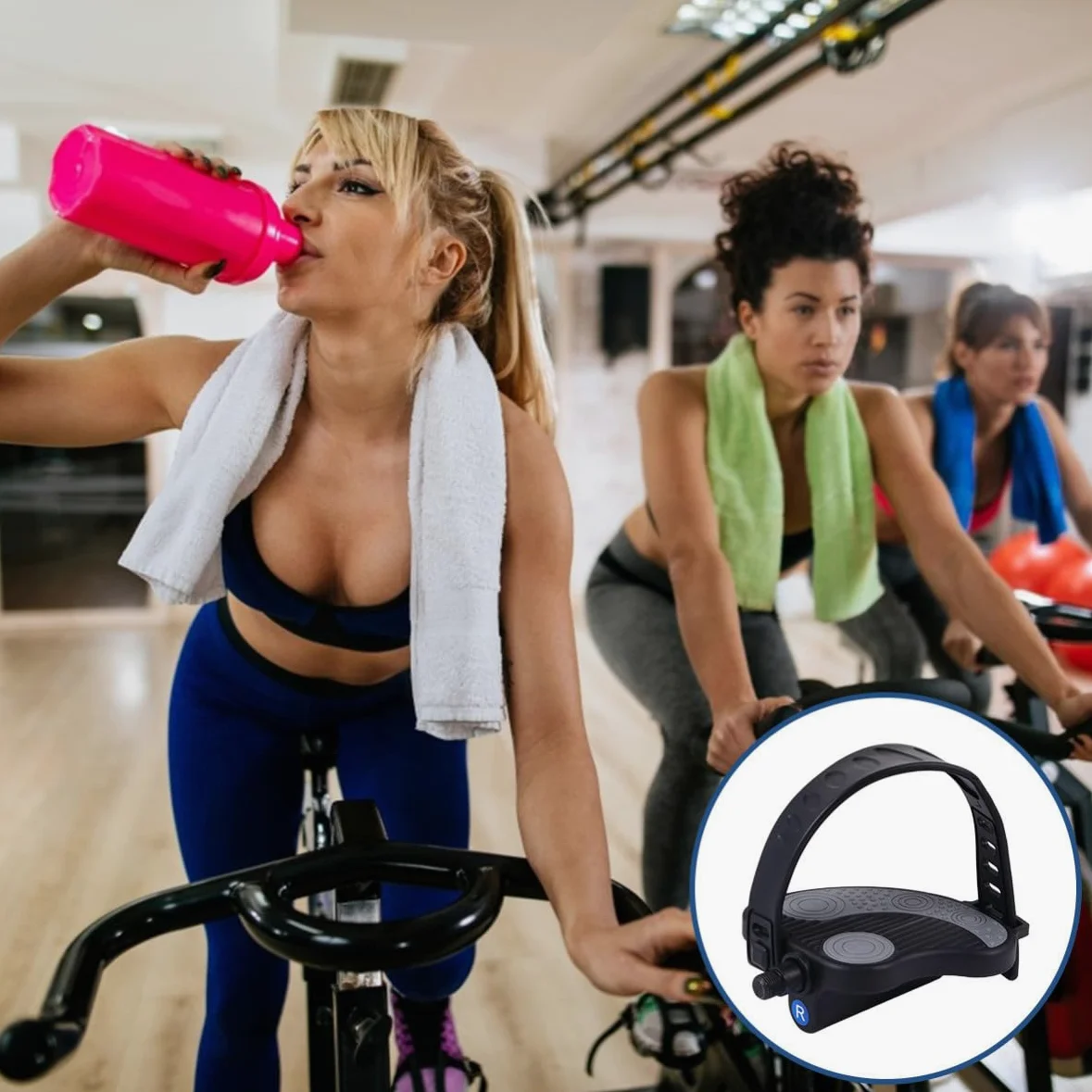 MAGICLULU Pedales para Bicicleta Estática de Plástico con Correas y Anillo de Sellado para Mayor Comodidad en Paseos Largos, Diseño con Hebilla Ajustable y Rosca 9/16 Varios Estilos