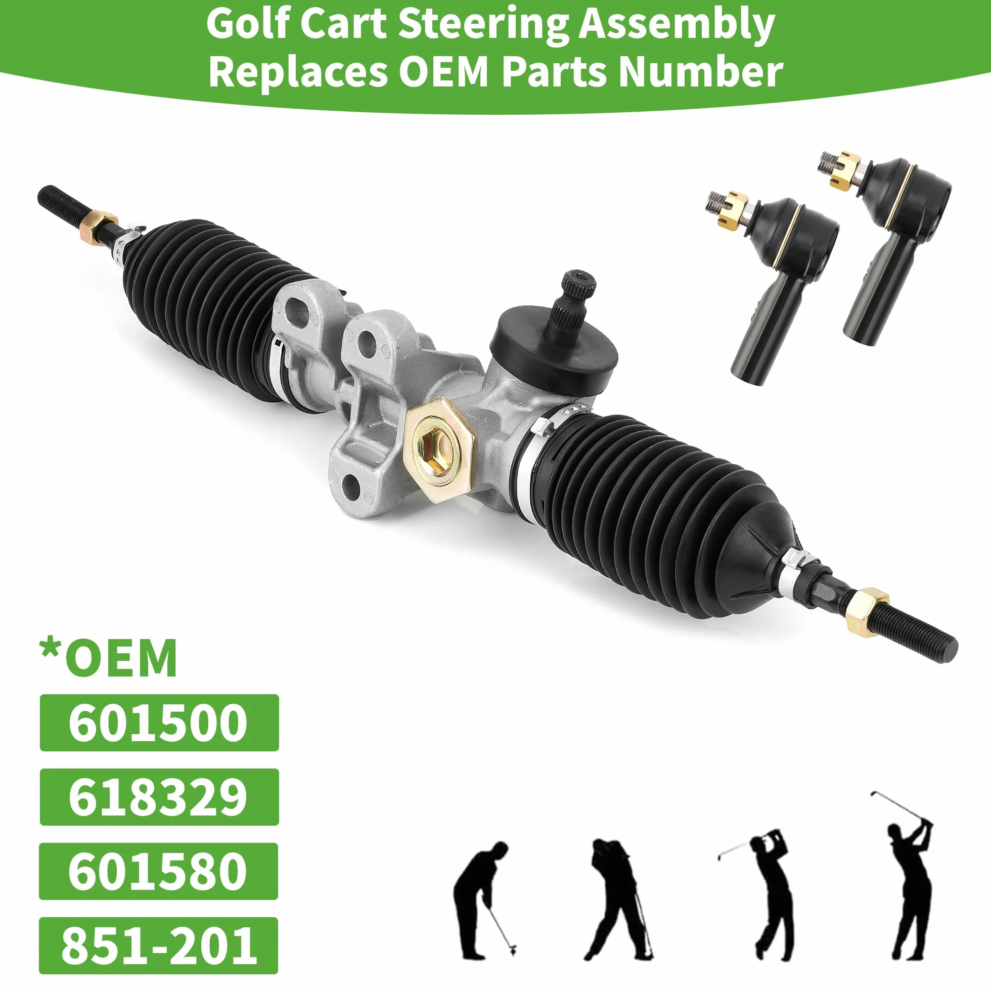 EZGO Soporte de dirección carrito golf 2008 RXV Electric Gas Golf Carts 601500 618329