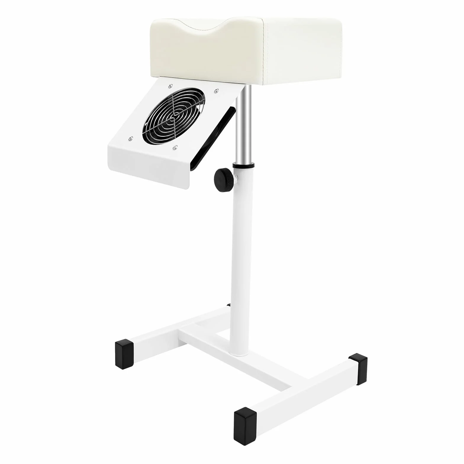 Taburete de pedicura blanco con succión para salón de uñas, silla ajustable de masaje para spa de pies