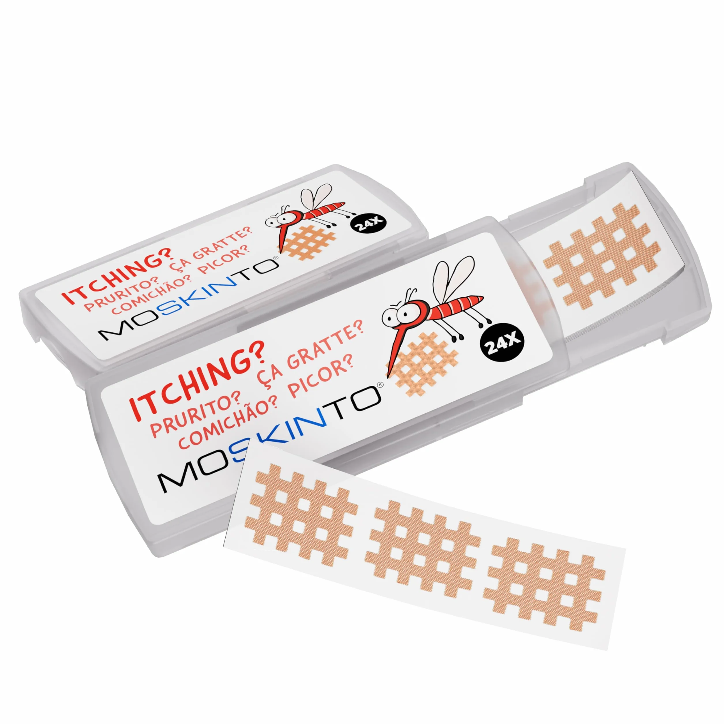 Moskinto Parches Antimosquitos para Picaduras - Alivia Picazón - 24 Piezas - Beige
