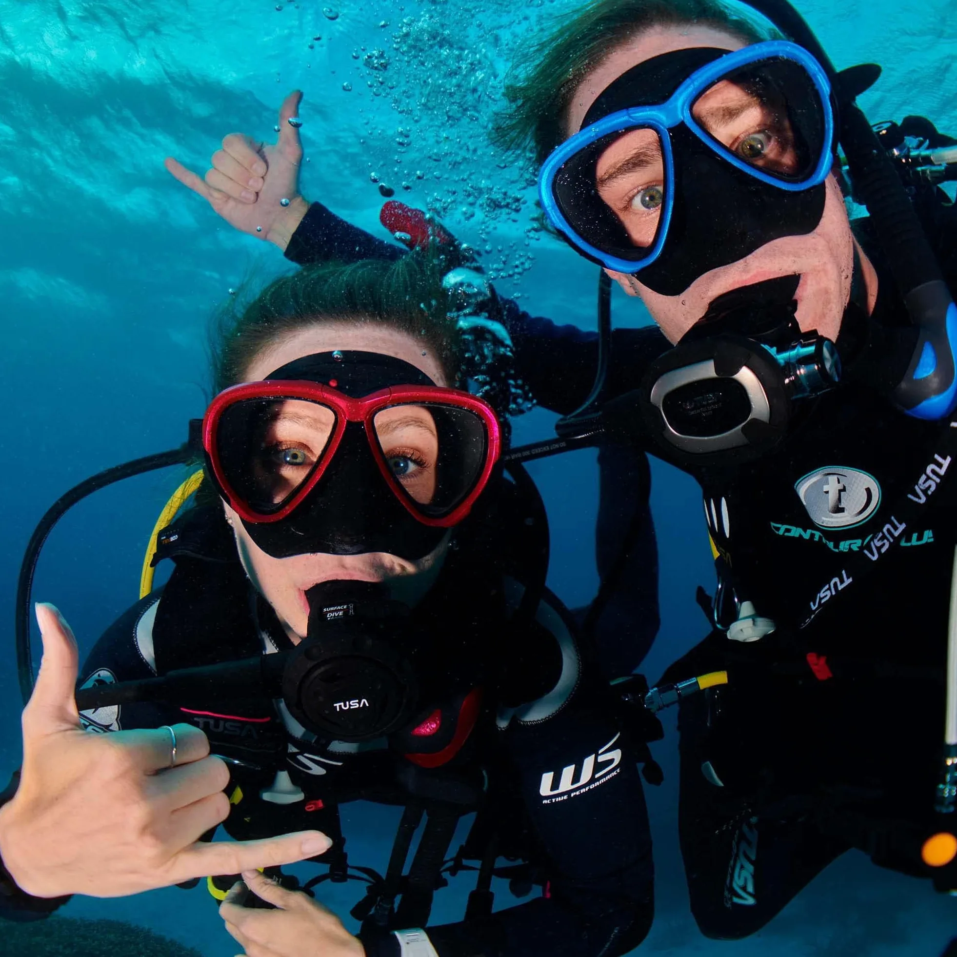 TUSA Intega - Máscara de buceo profesional (Ocean Green)