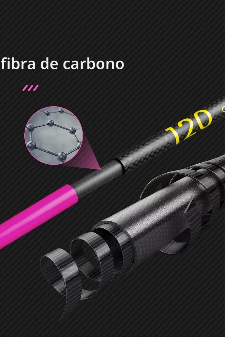 Bastones de Trekking Plegables, Ligeros, Bastones de Trial de Aluminio 110/120cm,Ultraligeros para Correr Senderismo Bastones para Caminar,AONIJIE (120CM)