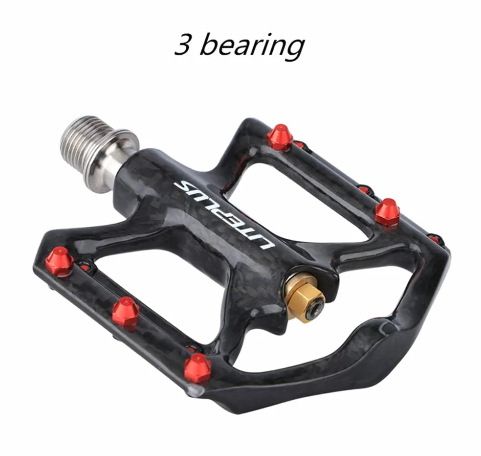 Pedal de Carbono de Titanio Antideslizante para Bicicleta de Carretera Brompton - Súper Ligero con 3 Rodamientos