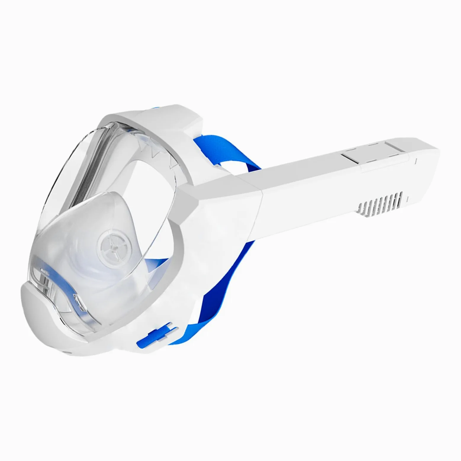 Sorandy Máscara de Snorkel de Cara Completa para Adultos y Niños |Snorkel Superior Seco de Respiración Natural, Lente Antivaho, Máscara de de Policarbonato para Piscina de Buceo