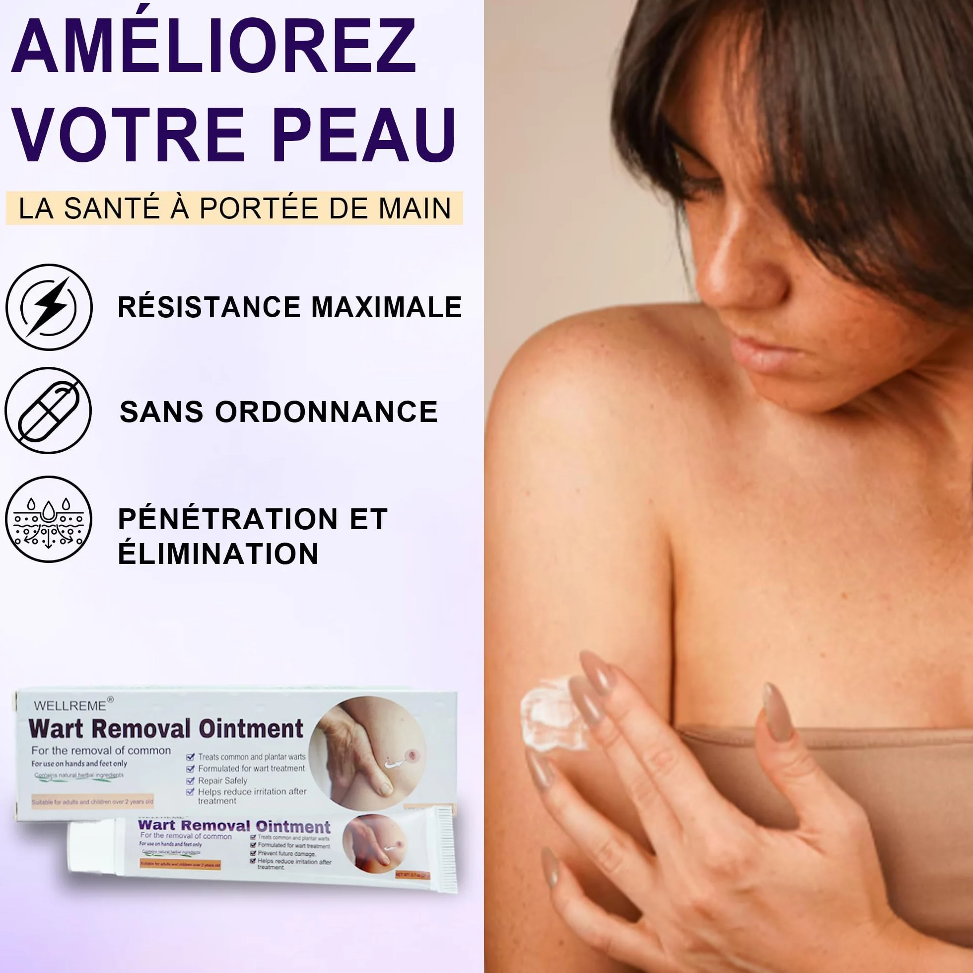 Crema eliminar verrugas 20g para verrugas plantares
