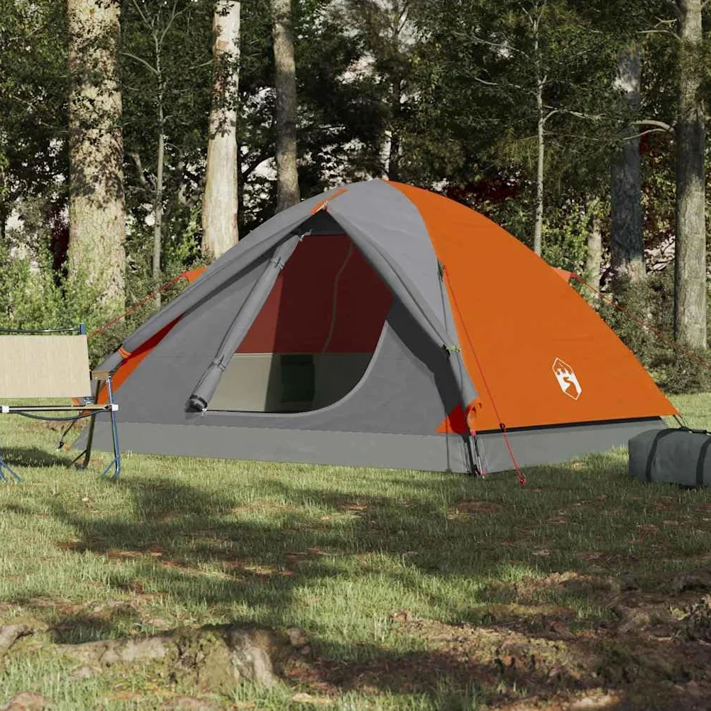 Tienda de campaña con cúpula para 6 personas, color naranja, con toldo extraíble, ligera tienda familiar de poliéster para camping, actividades al aire libre, senderismo y festivales