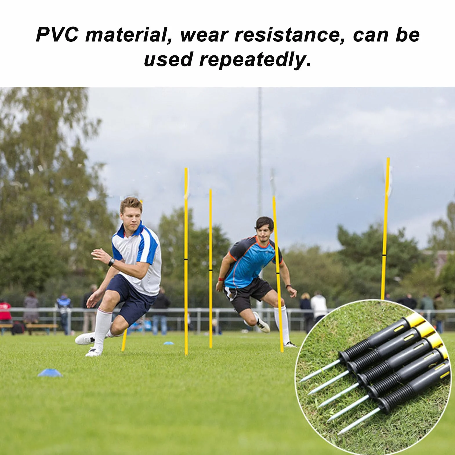 banapoy 4 Banderas Esquina Fútbol, ​​postes 1,5 M de Colores Brillantes para Campo Entrenamiento de Fútbol, ​​con Bolsa de Almacenamiento, Plástico Duradero para Equipos Deportivos