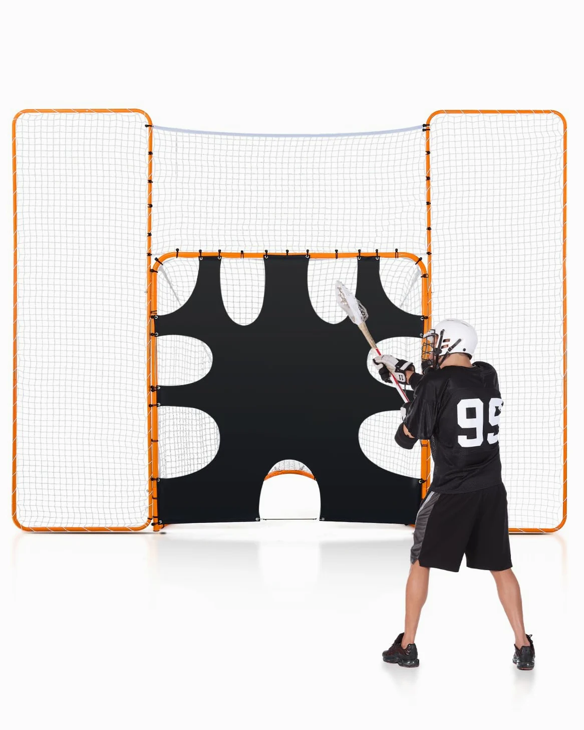 VEVOR Portería portátil de Lacrosse - Juego Completo de Accesorios de Entrenamiento con Cobertura extendida para jóvenes y Adultos
