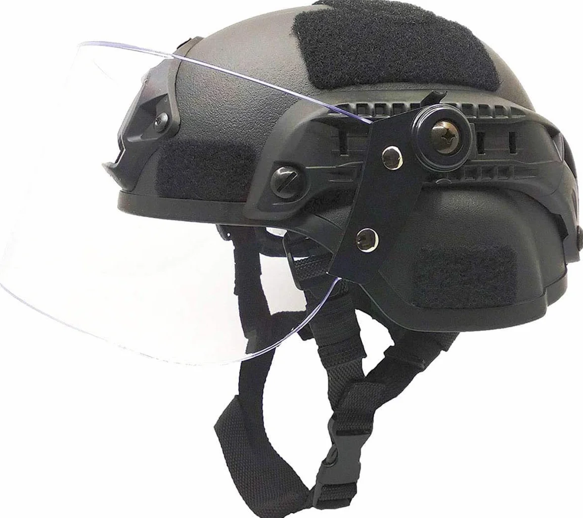 Casco Protector táctico Airsoft, Casco táctico Mich 2000 versión de acción con Soporte NVG y máscara de Visera a Prueba de vandalismo para Juegos al Aire Libre Airsoft Paintball CS