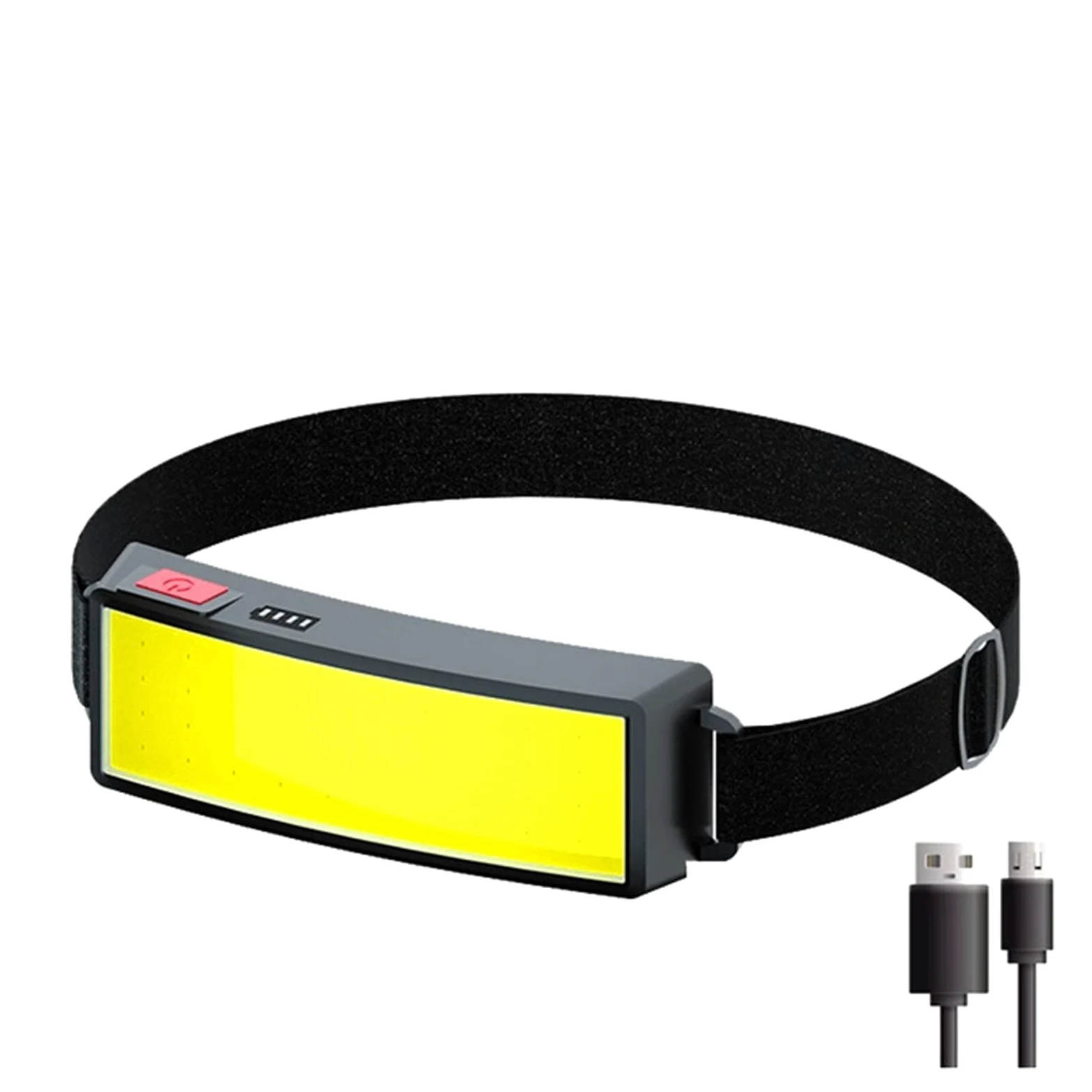 MyrRhe Linterna Frontal LED COB Recargable por USB: 3 Modos, Ideal para Senderismo y Acampada, Opciones de Colores Vibrantes