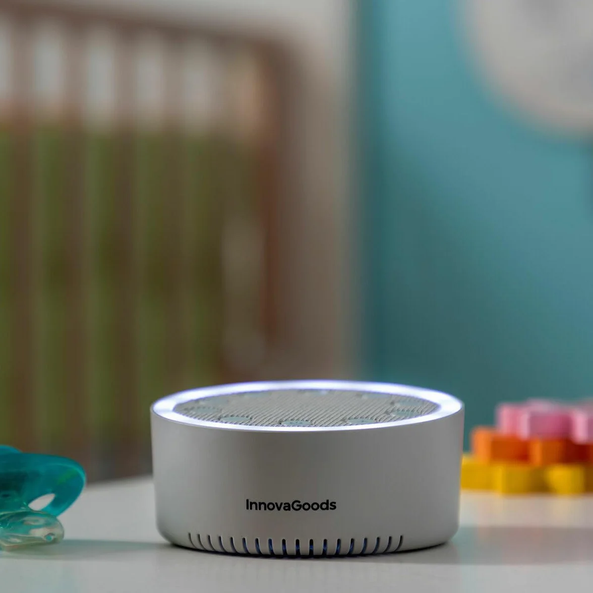 InnovaGoods® Máquina de Relajación con Luz y Sonido, 2 Modos Iluminación, 6 Sonidos, Apagado Automático