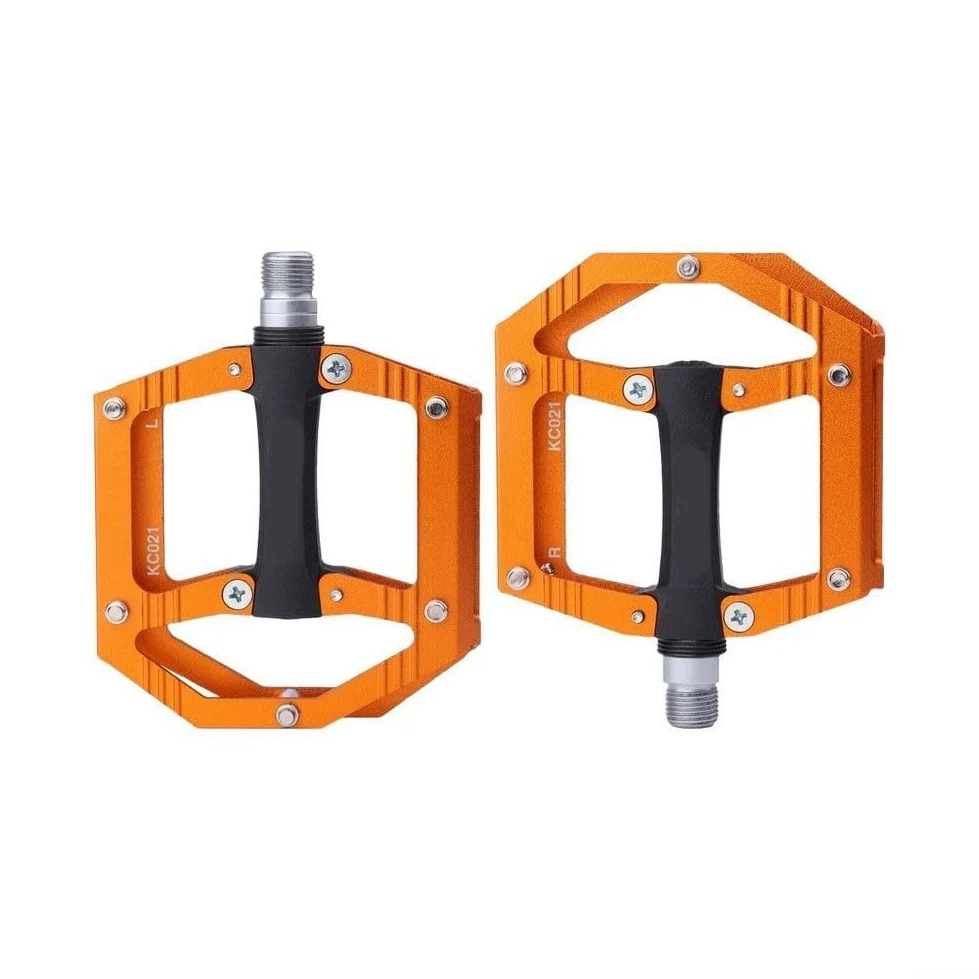 Yhenlovtt Pedales ligeros de bicicleta de montaña planos de aluminio con rodamiento sellado y pasador de acero inoxidable para conducción antideslizante