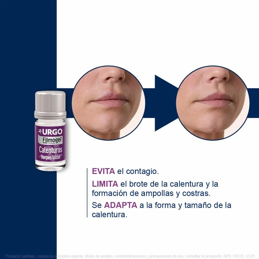 Urgo Calenturas Filmogel Tratamiento para úlcera labial 3 ml 24 aplicadores